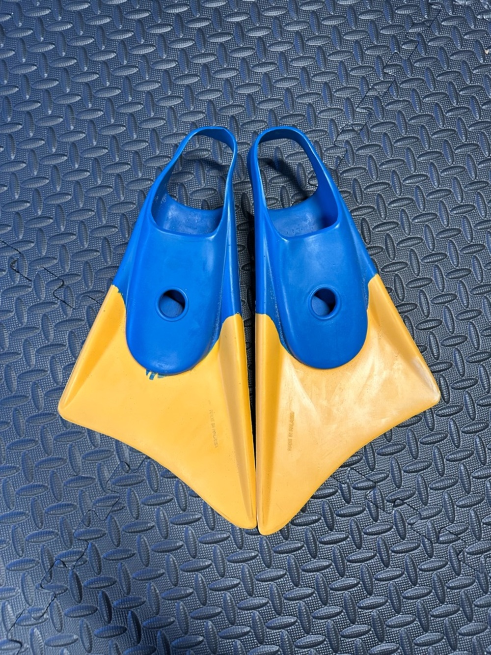 Blue and Yellow Churchill Makapuu Swimfins